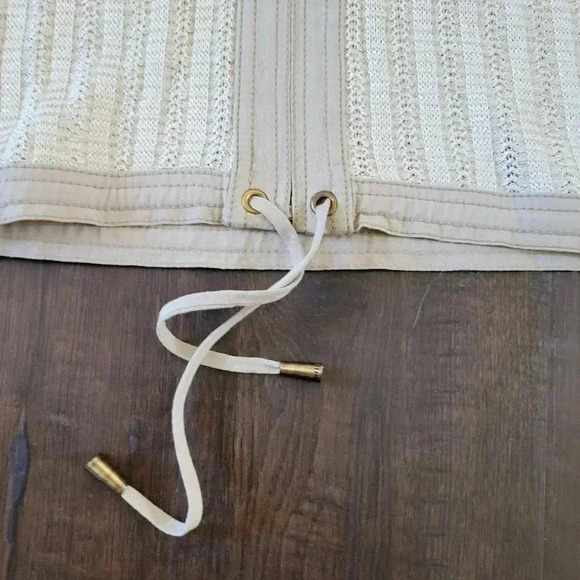 St John Sport Wool Blend Knit Detachable Hoodie Zip Front Jacket Beige Size S P - Picture 3 of 8